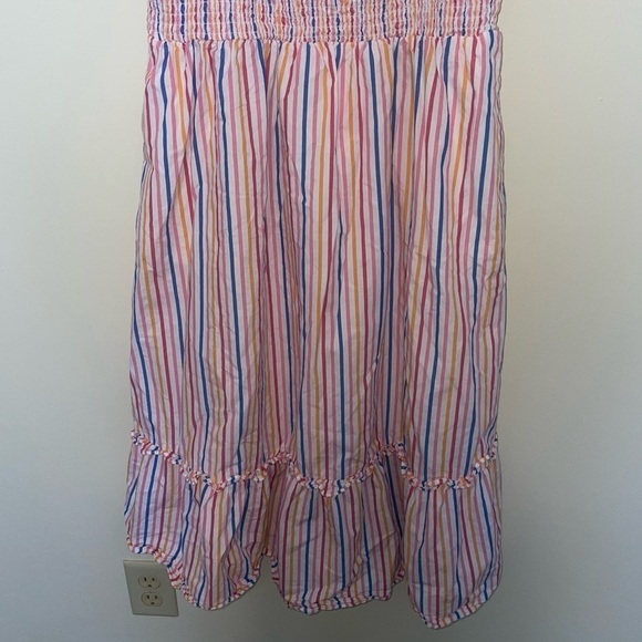 Draper James Deana Smocked Midi Dress in Multi Stripe Size Medium - Picture 10 of 13